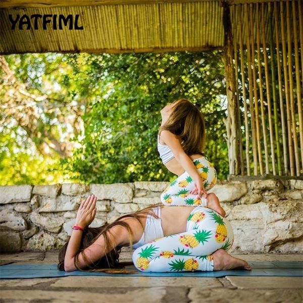 

yatfiml mummy and me yoga pants jogging teenager fitness leggings colorful pineapple kids skinny sports trousers slim y200713, Blue