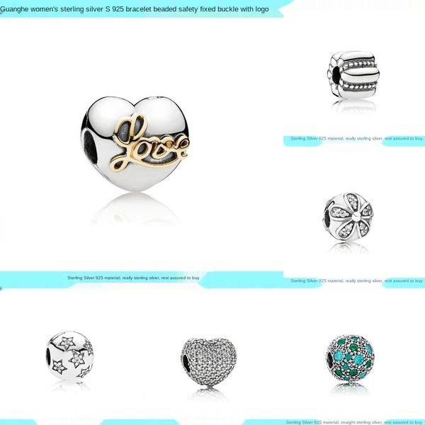 

guanghe женские sterling s925 diy beadsbracelet beadsbracelet diy материал sterling бусины серебро бусины серебряные аксессуары могут быть з, Golden;silver