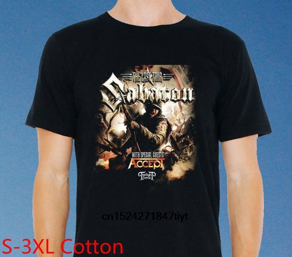 

sabaton the last tour men's t-shirt fashion black cotton tees size s-3xl sport hooded sweatshirt hoodie