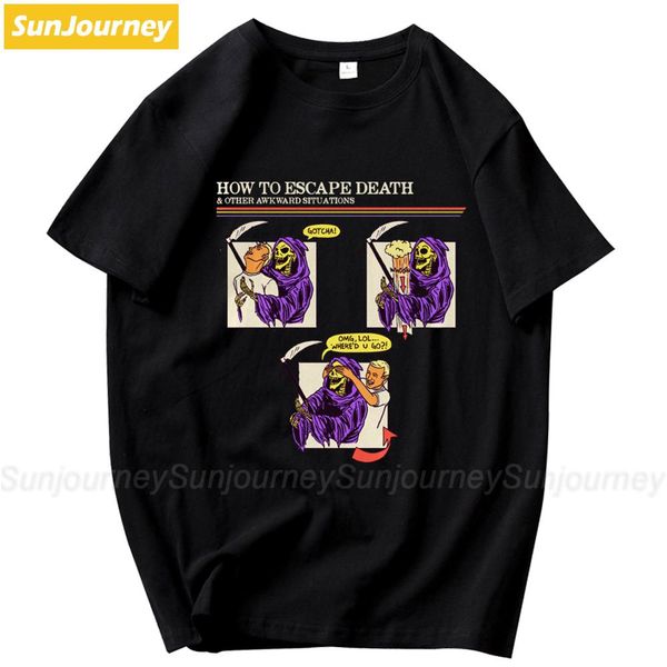 

vintage how to escape death funny tshirts plus size cotton crewneck short sleeve custom funny t shirts sport hooded sweatshirt hoodie