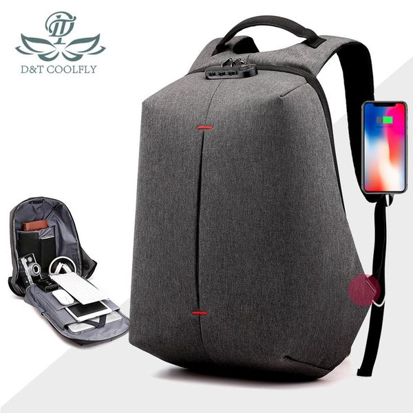 

2020 new fashion lapbackpack 16inch waterproof usb charge large capacity nylon hiking travel school polyester zipper bag