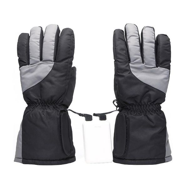 

protective skiing gloves thickened winter climbing battery powered electric heating adjustable riding snow skating five fingers