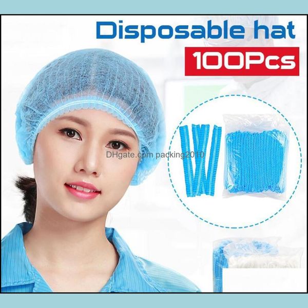 Одноразовый душевой шапочки для ванны для ванны El Home Garden Hat Anti Dust Не тряженная голова для волос защищает салон косметические аксессуары FY4024 Drop D