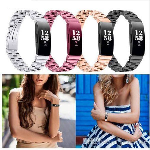 Nuovo cinturino da polso in acciaio inossidabile per Fitbit Inspire Band Bracciale in metallo per Fitbit Inspire HR Orologio da donna da uomo