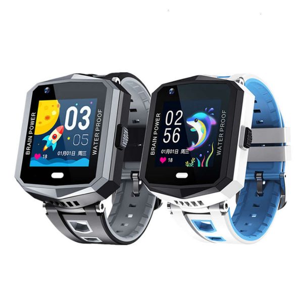 

phone china netcom 4g new all waterproof positioning ai children's smart watch, Blue