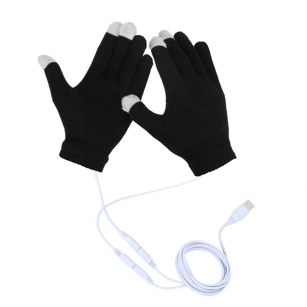 

winter heating usb connect hand comfortable gloves skiing hiking touch screen charging warm, Blue;gray
