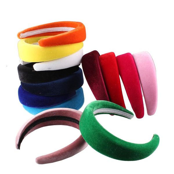 

hair accessories women thick velvet headbands 4cm width head band plastic hairbands fashion headwear for ladies headdress