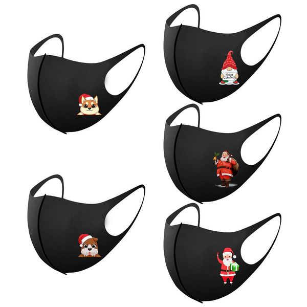 

быстрая доставка 1/5/10 / 25pc рождество маска печать защита лица взрослой маски моющийся ушная маска бинты в течение 24 часов bbymkp