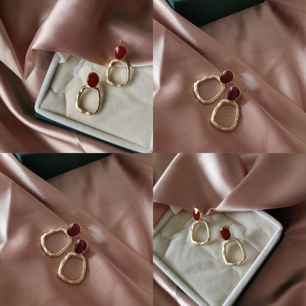 

nzay rose gold color half tiny delicate earring cz women dener stud earring fashion gift party boucle d'oreille femme christmas jewelry, Golden