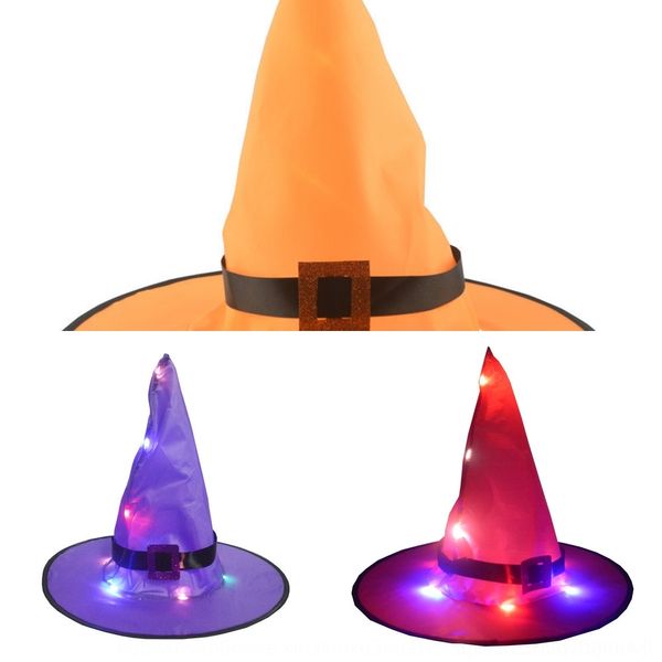 

lewz3 halloween wizard atmosphere decoration headdress ghost festival props hat luminous pendant headdressprop witch hat headdress pendant q