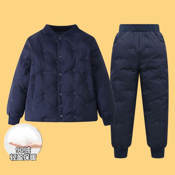 

8girl's light balabala boy's children's down jacket, jacket set, warm pants, winter wear 9, Blue;gray