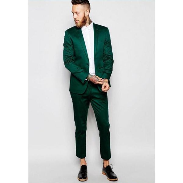 

men's suits & blazers arrival 2021 party men suit regular fit italian stylish slim green groom tuxedos for wedding (jacket+pant), White;black