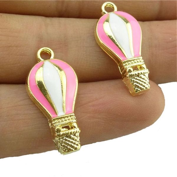 

6шт / уп diy коренастой эмаль воздушного шар подвеска заключения ювелирных изделия цвет золото подвеска ручной ожерелье девушка дети аксессу, Silver