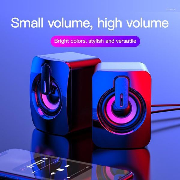 

usb computer speaker deep bass stereo sound music player speakers for macbook laptok desknotebook computer loudspeaker1