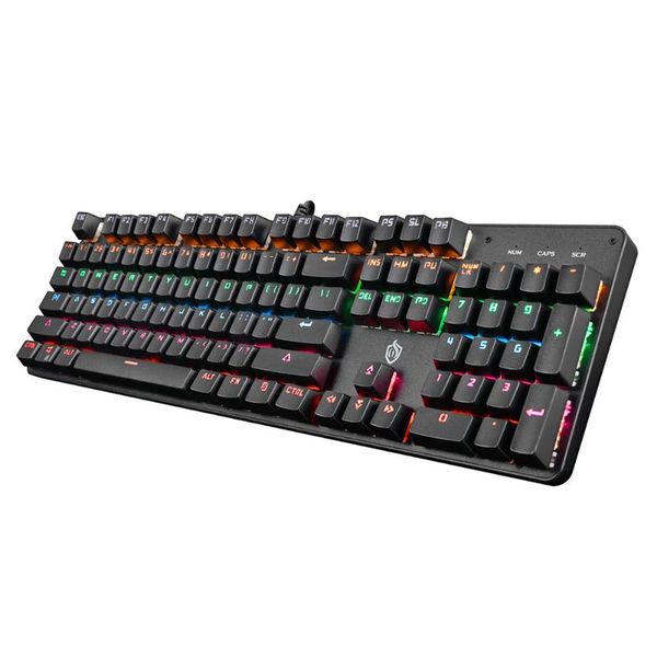 

keyboards vodool 901 104 keys usb wired blue switch rgb backlight mechanical gaming keyboard waterproof computer pc lapgame