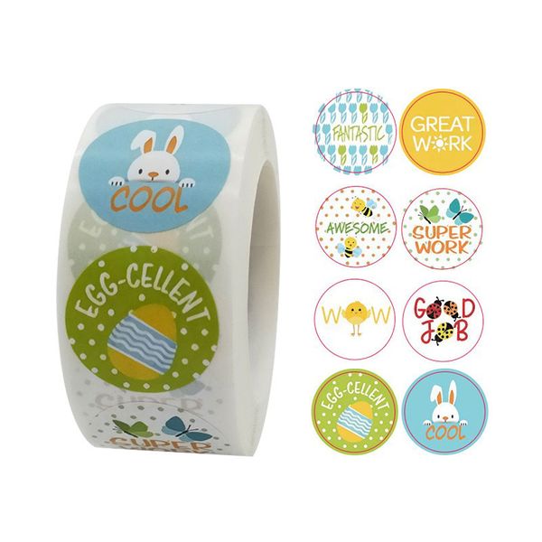 

new stickers reward for kids teachers holographic motivational 1 inch 1" 25mm 500pcs roll encouragement seal labels bulk 2