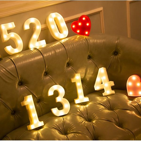 

партия newnight 16см света световой индикатор 26 письмо английский алфавит номер батареи лампа дивали романтические свадебные украшения рожд