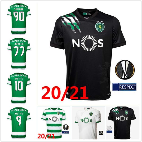 

new 20 21 sporting cp lissabon soccer jersey phellype 2020 2021 fernandes dost vietto coates acuna jovane football shirt, Black;yellow