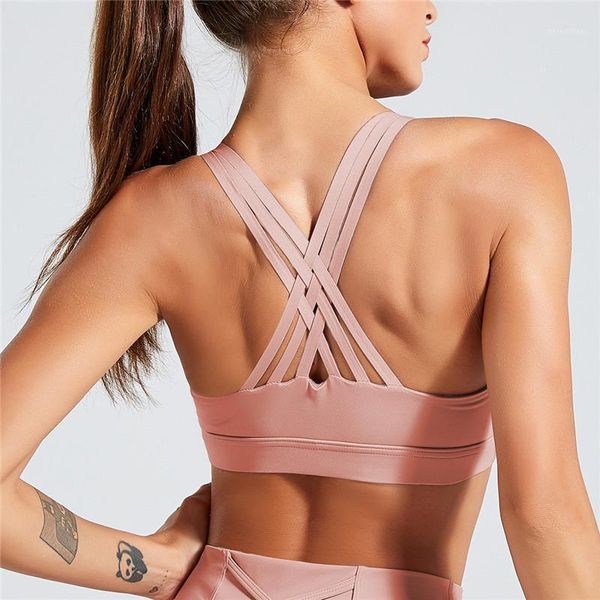 

gym clothing women sports bra naked feel racerback tank high impact workout fitness yoga1, White;black