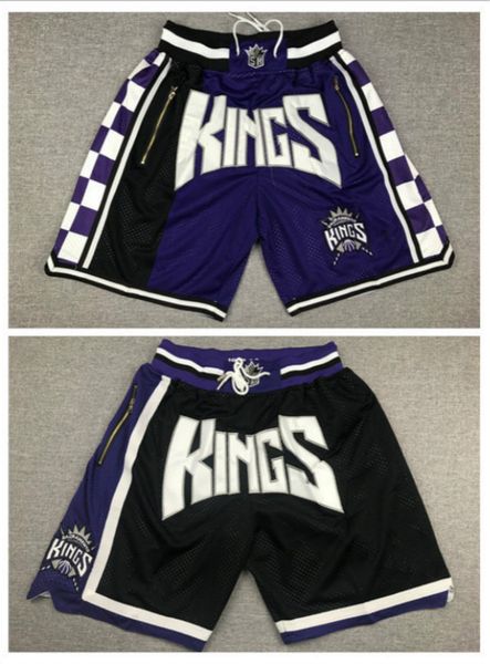 

sacramento kings men shorts just don pocket basketball pants by mitchell & ness blue, Black
