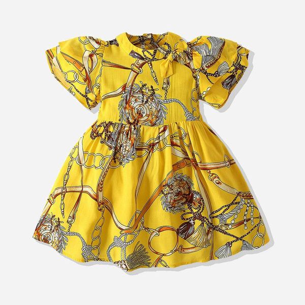 

2020 new girls winter dress children party dress kids elegant new year princess dresses for girls birthday ethnic pattern, Red;yellow