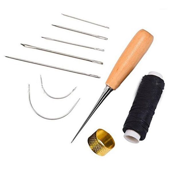 

1sets sewing tools precise sewing making repair tools needle pin awl leather craft art kit diy apparel & fabric1, Black