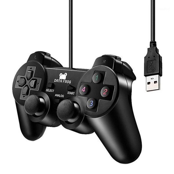 

data frog vibration joystick wired usb pc controller for pc computer lapfor winxp/win7/win8/win10 vista black gamepad1