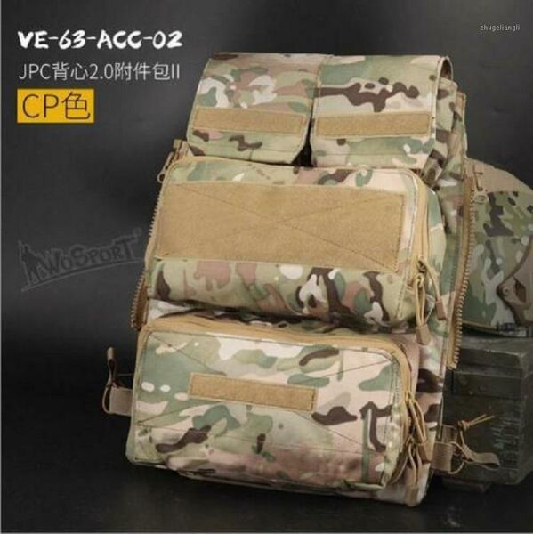 

nylon tactical zipper panel pouch bag back pack for jpc2.0 tactical vest1000d1, Black;gray