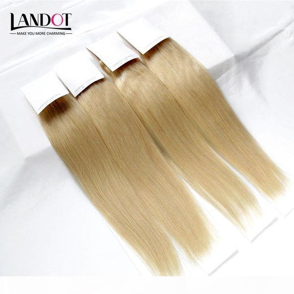 

bleach blonde indian virgin hair straight color #613 grade 8a human hair weave bundles remy hair extensions 3 4pcs lot 12-30inch double weft, Black