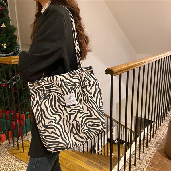 

shoulder bags simple female daily bag portable corduroy student satchel large capacity street handle