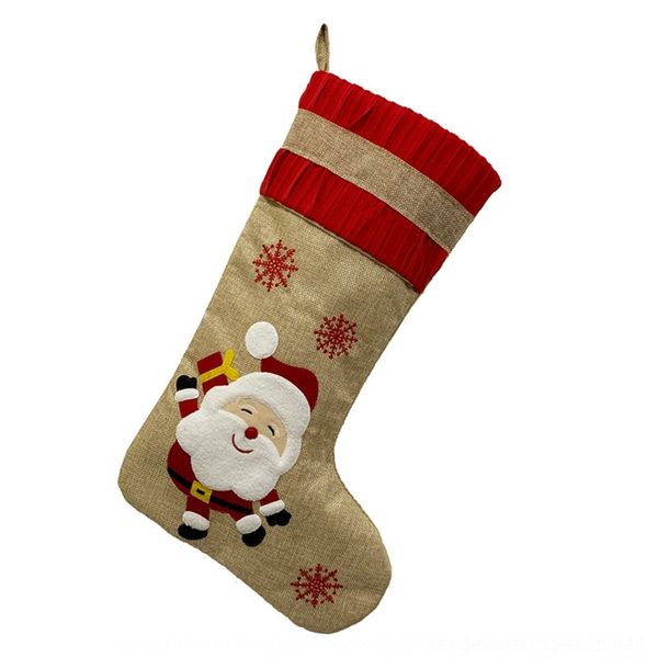 

jrpxh new 2020 decorative products gift bag old man snowman deer gift snowflake bag christmas socks linen christmas socks gpbrd