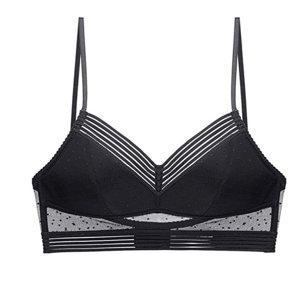 

2021 new new french lace lingerie women's thin triangle cup beauty back no steel ring wedding dress bra black, Red;black