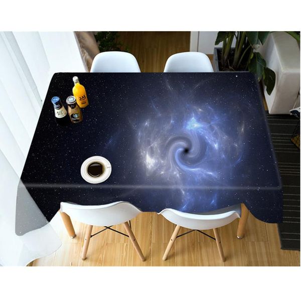 

3d великолепные звезды скатерть красочной space typhoon сцена водонепроницаемых сгущают прямоугольный и круглый стол ткань для свадебного wm