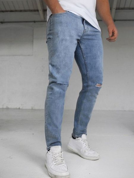 

men zip fly ripped jeans w4ga#, Blue