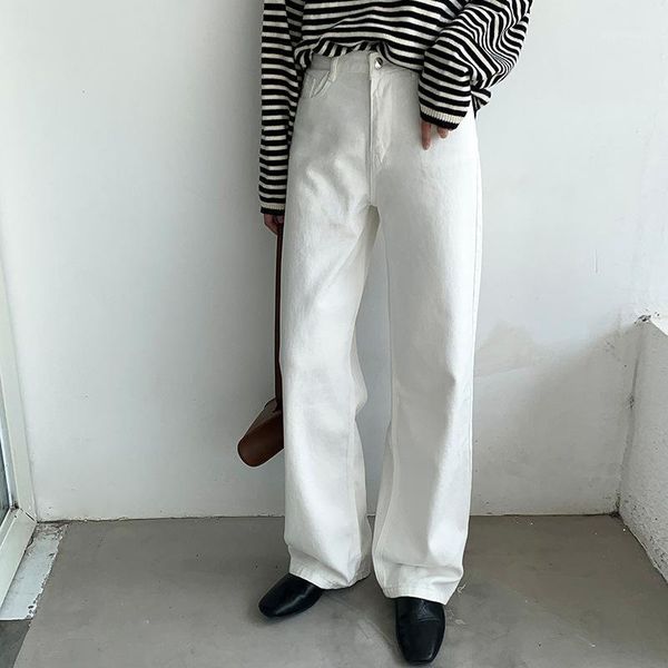 

women's jeans causal loose solid for women pants korean high waisted long trousers 2021 spring autumn fashion demin wide leg pants1, Blue