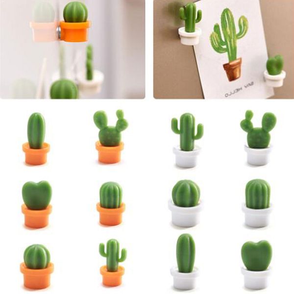 

fridge magnets cute succulent plant button cactus refrigerator message sticker magnet 6pcs/set dhl