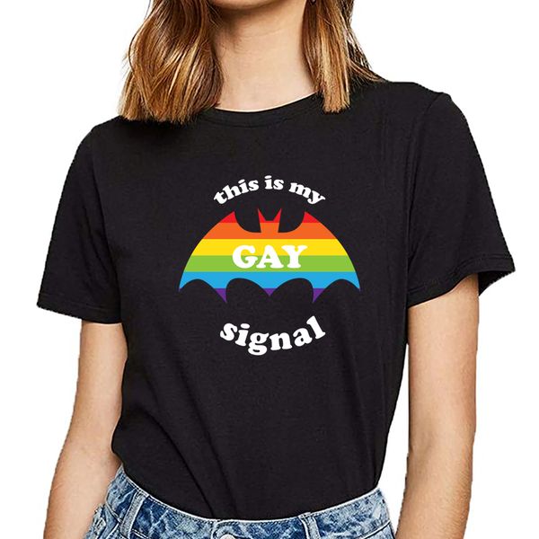 

t shirt women this is my gay signal lgbt pride rainbow flag humor white cotton female tshirt sport hooded sweatshirt hoodie