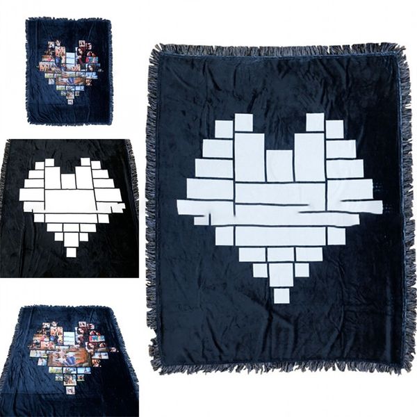 

sublimation blank love heart rug household square blanket fashion keep warm woollen blankets men women simplicity 66ex4 p2