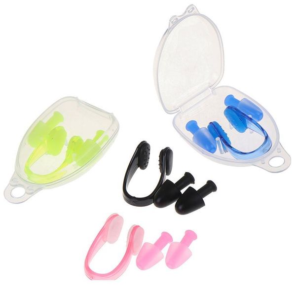 

soft sile swimming nose clips + 2 ear plugs earplugs set pool accessories water sports swimmi bbyqfz