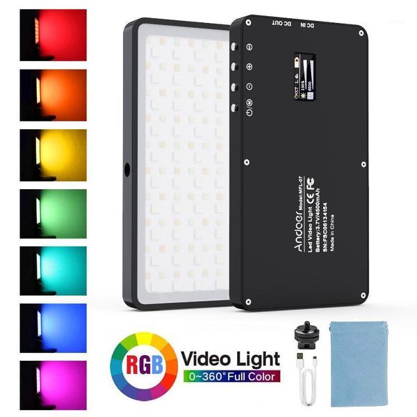 

andoer led video light fill light 10w dimmable 3000k-6500k cri96 with oled screen for video live streaming pgraphy lighting1