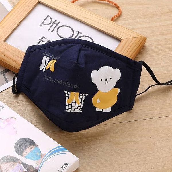 

anti colorful washable bacterial cotton cloth kids pm2.5 dust pollen smog breathable face cover mask 20th