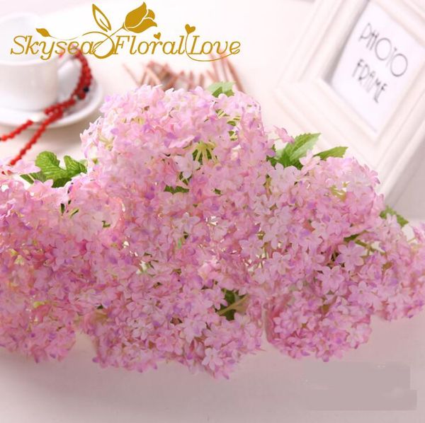 

decorative flowers & wreaths artificial flower hydrange wedding decoration home party silk fake diy