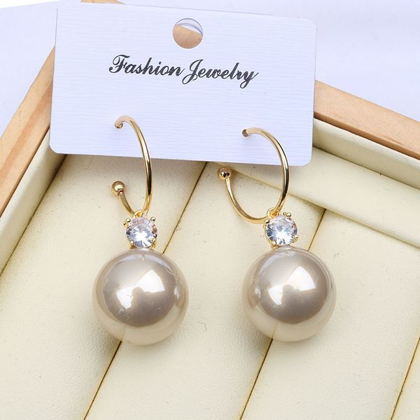 

S925 silver needle pearl earring ladies long Korean temperament ladies earrings fashion simple wild net red earrings