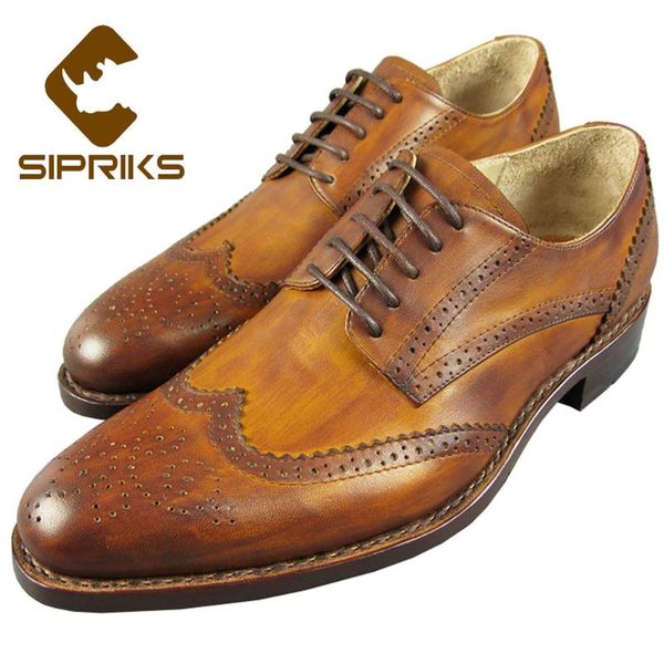 

sipriks luxury mens floral brogues shoes italian custom goodyear welted shoes classic vintage elegant beige dress, Black