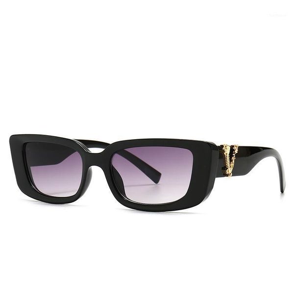 

sunglass designer fashion rectangle sunglasses women vintage cat eye sun glasses for women men classic 2021 trend1, White;black