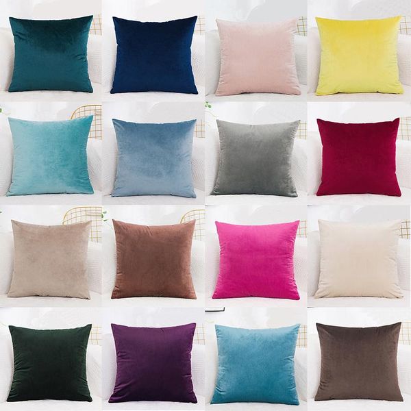 

pillow case luxury velvet cushion cover home decorative sofa throw pillows for living room 50*50cm decor