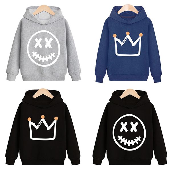 

sweater toddler boys girls sweatshirt casual hoodies fashion spring autumn cartoon print baby hooded children clothes new 2020 lj201127, Black