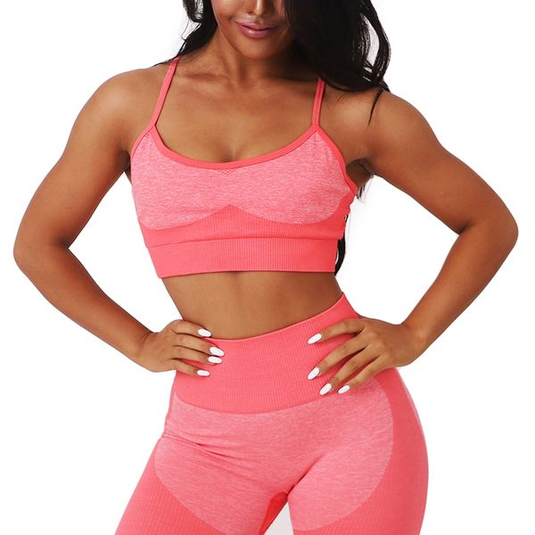 

women's knitted moisture wicking sports fitness yoga bra, White;black