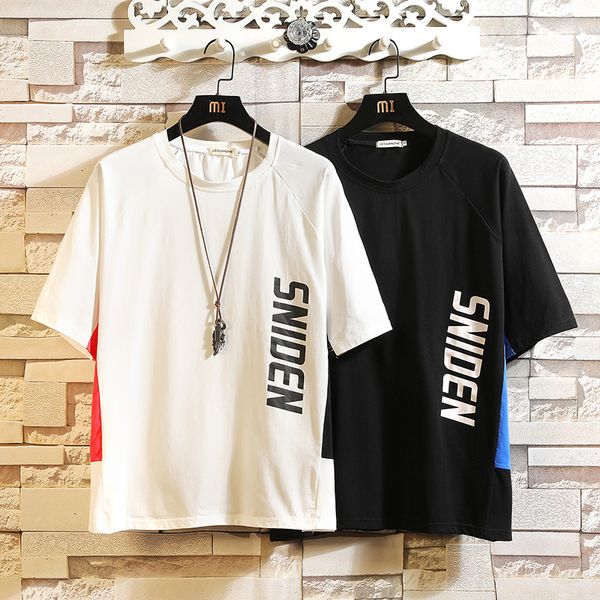 

new short sleeve t shirt men's 2021 summer black white tshirt tees classic brand fashion clothes plus oversize m-5xl o neck ckv9