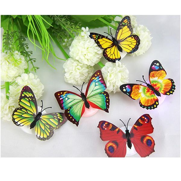 

colorful changing butterfly led night light lamp home room party desk wall decor with suction pad children gifts f bbyxuq